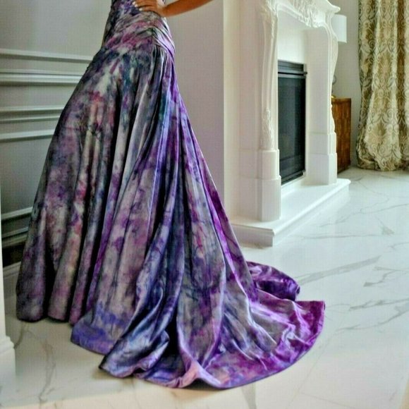 NEW Silk Wedding gown ivory silver white pink purple small medium dyed 4 6 8 10 - Picture 5 of 16